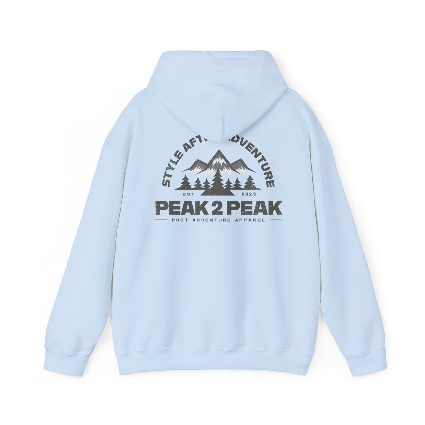 "Classic Hoodie" - Light Blue + Grey